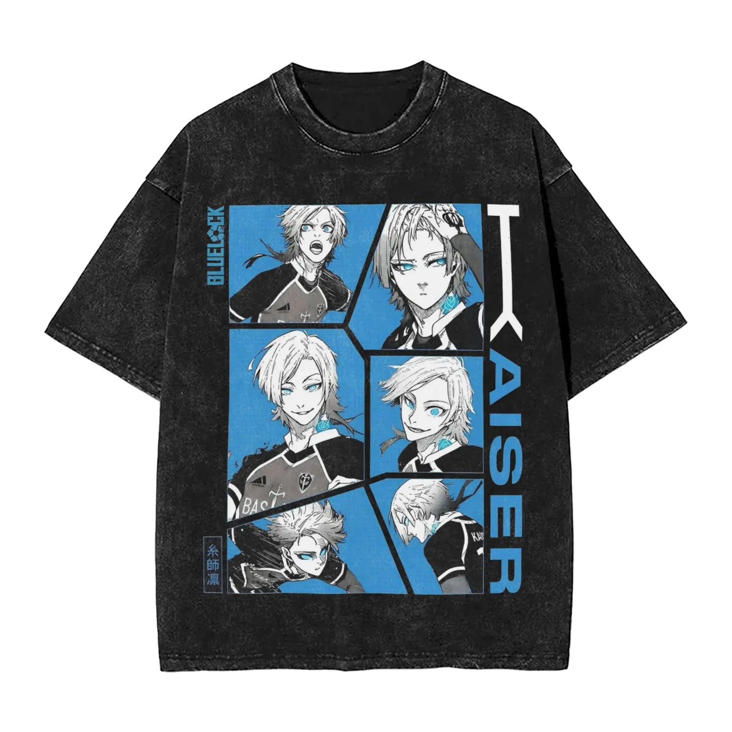 Blue Lock: ISAGI YOICHI T Shirt Printed Cotton Washed  Retro T-Shirts