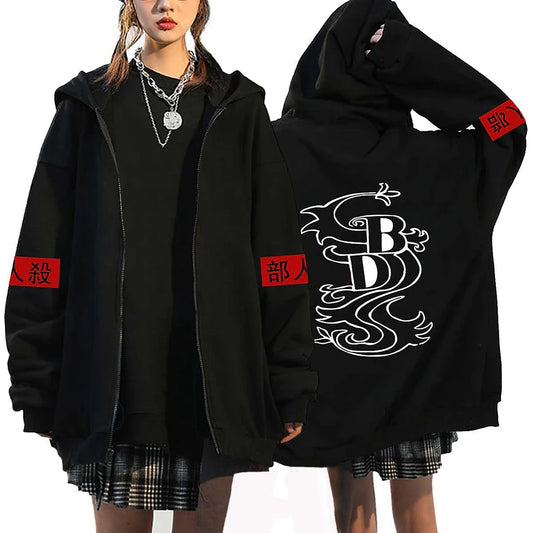 Tokyo Revengers: Plus Size Hoodie Mikey Baruhara Graphic Printed Hooded Men Women Sweatshirt With Zipper Hip Hop