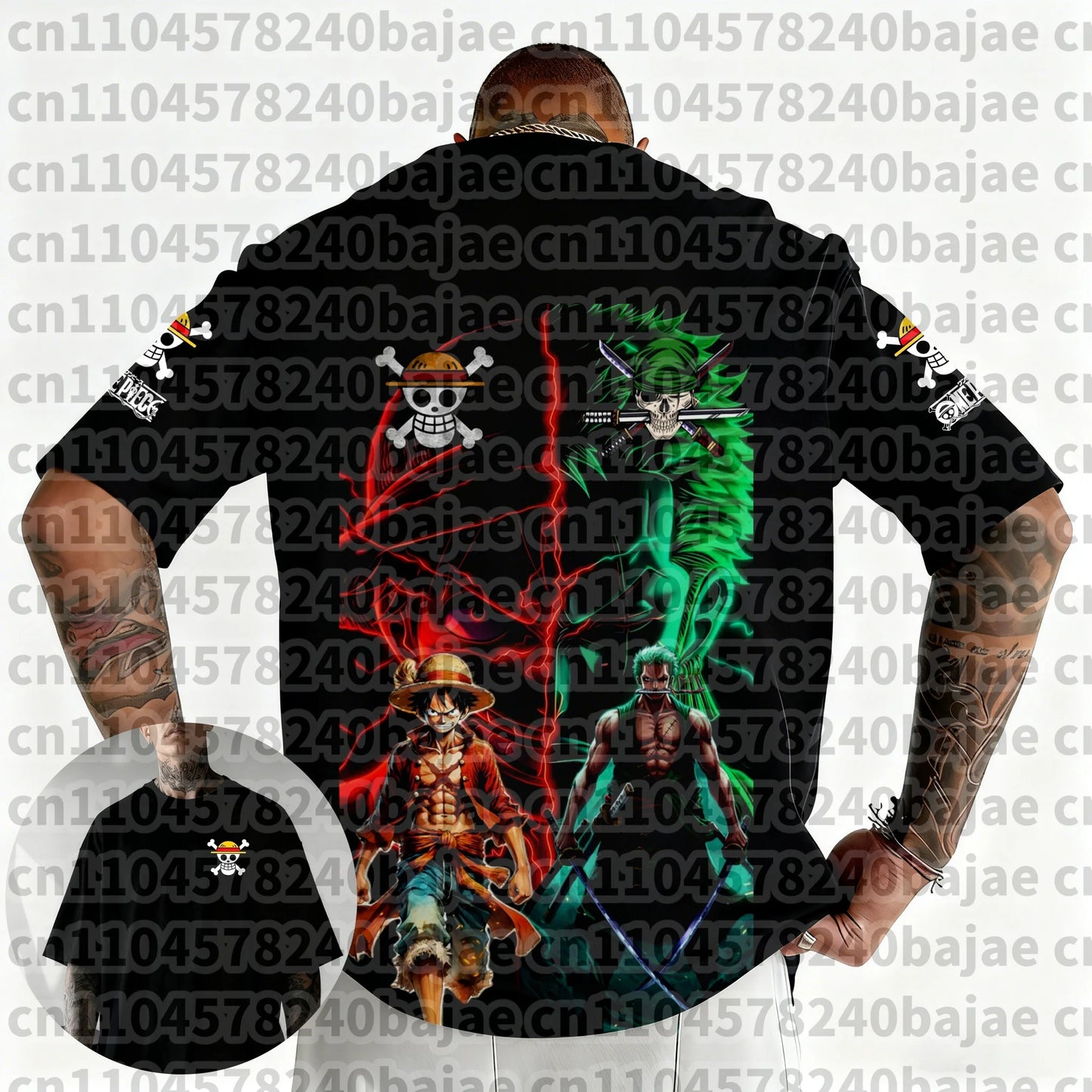 2026 One Piece Japanese Anime Printed Men's T-Shirt Roronoa Zoro Harajuku Short Sleeve Luffy T-shirt Clothing Y2k Top Tee Unisex
