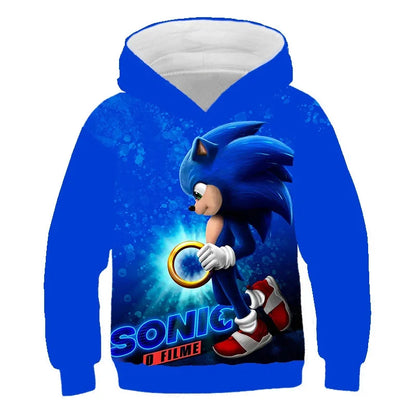 Sonic The Hedgehog: Children's Clothes Fashion Sonic Hoodie For Kids Boys Girls Children Autumn Long Sleeve Printed Anime Sweatshirts Cool Tops Tees