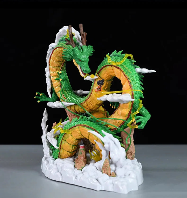 Dragon Ball: 24cm  Anime Figure Shenron Figure Goku And Shenron Figurine Model Pvc Statue Doll Collection Room Toy Gifts