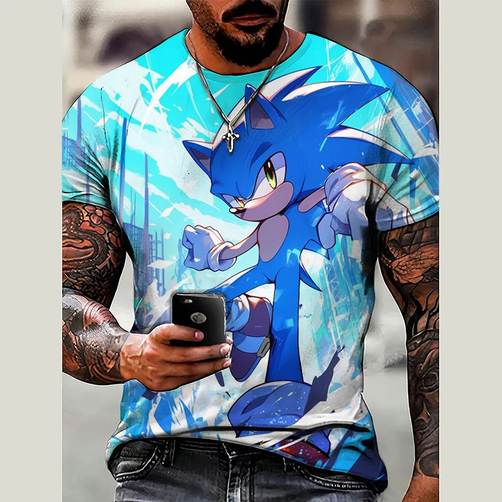 Sonics The Hedgehog-s 3D Print T-Shirt Top Shirts