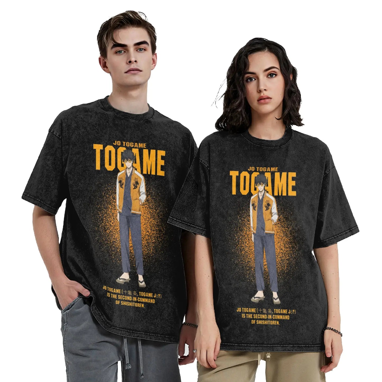 Wind Breaker: Jo Togame Washed T Shirt Novelty Harajuku Oversize Tee T-Shirts 100% Cotton