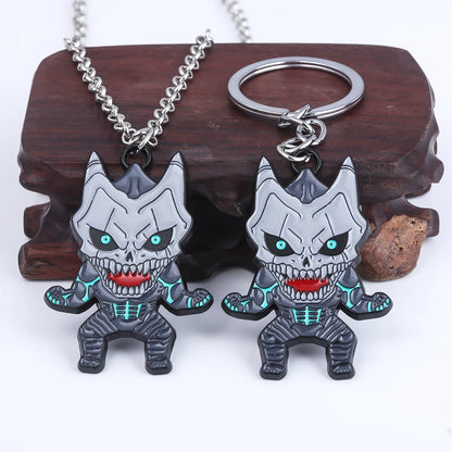 Kaiju No. 8:  Cute Little Monster Keychain Necklace Fashion  Metal Necklaces Choker For Women Men Jewelry Gift