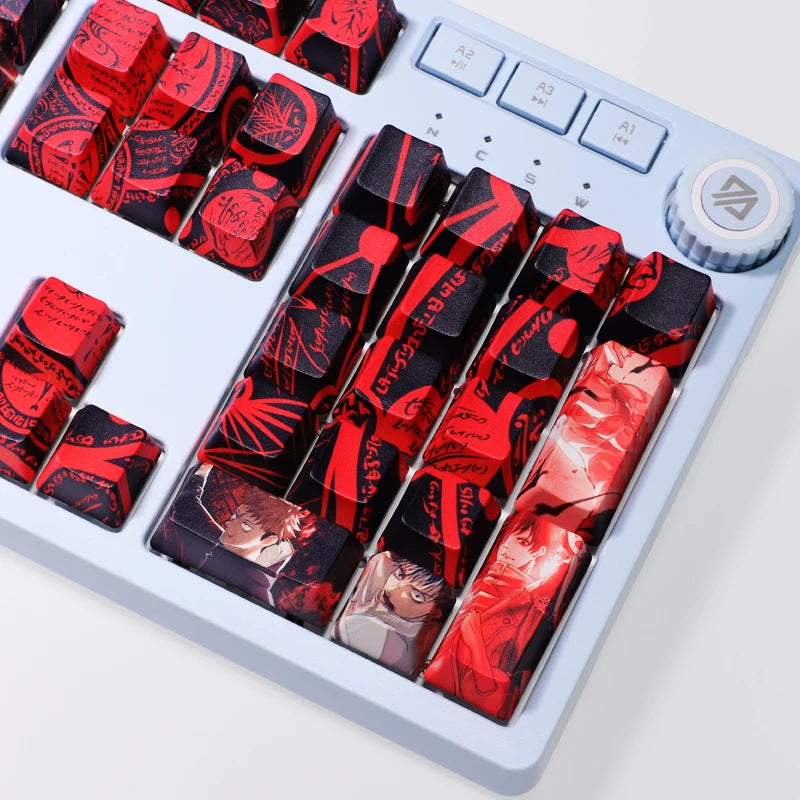 Jujutsu Kaisen: KEY CAPS ONLY: Mechanical Five Sides Dye Subbed PBT Keycap Japanese Cartoon 108 Key Cherry Gamer Key Caps