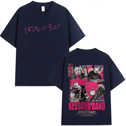 Bocchi The Rock: T Shirt Manga Hitori Gotoh Yamada Ryo Kita Ikuyo Ijichi Nijika T Shirts Cotton Casual Oversized T-shirts