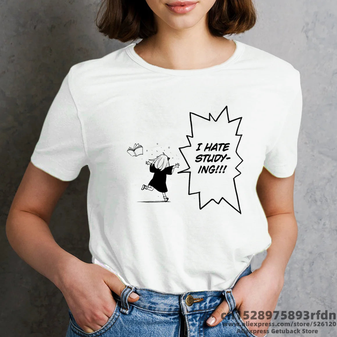 Spy x Family :90s Manga Clothes Yor Anya Forger Printed T-shirt