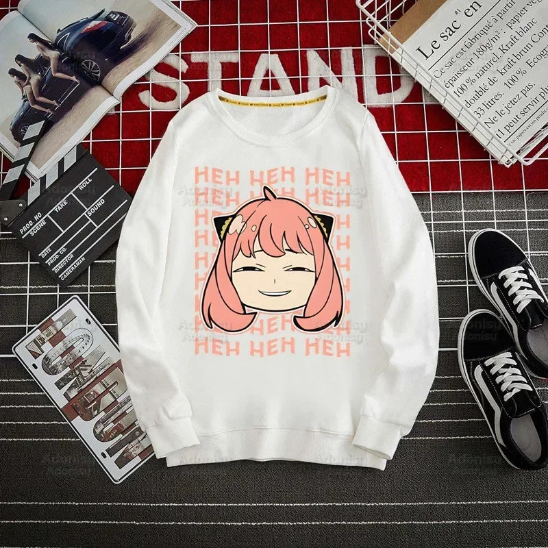 Spy Family Hoodie: Spy X Family Yor Forger Sweatshirts Loid Forger Bond Pullover Harajuku Anya Smug Casual Clothes