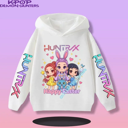 KPop Demon Hunters: Saja Boys Hoodie Boys Girls Long Sleeve Casual Sweatshirt Harajuku Pullover Fans Gift Kids Clothes