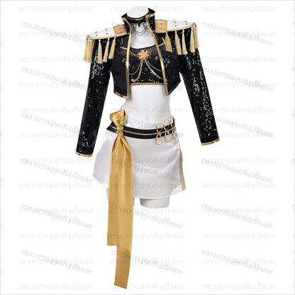 K-Pop Mira Rumi Zoey Cosplay Anime Demon Hunters Cosplay Costume Woman Black/White Gold Party Stage Play Uniform Girl Suit