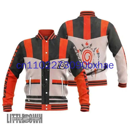 Naruto: 2025 Spring and Autumn New Baseball Jacket 3D Printed Anime Street Fashion Jacket
