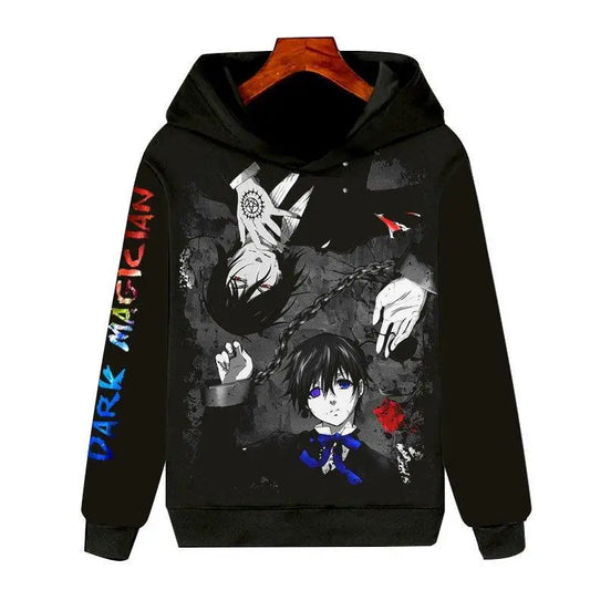 Black Butler: Long Sleeve Hoodie 3D Clothing Unisex Warmth Youth Fashion Sports Cartoon Anime Design Not Deformable