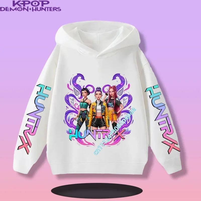 KPop Demon Hunters: Saja Boys Hoodie Boys Girls Long Sleeve Casual Sweatshirt Harajuku Pullover Fans Gift Kids Clothes