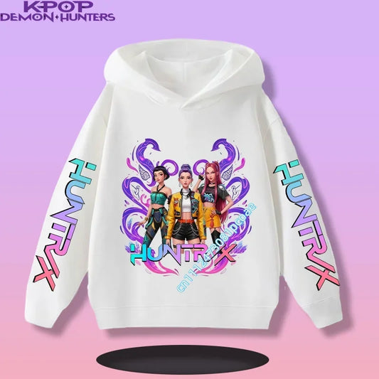 KPop Demon Hunters: Saja Boys Hoodie Boys Girls Long Sleeve Casual Sweatshirt Harajuku Pullover Fans Gift Kids Clothes