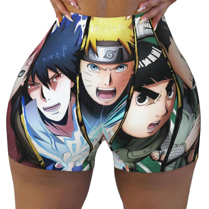 TV Manga Series N-Naruto Biker Running Gym Shorts Women Japane Anime  Athletic Workout Yoga Shorts