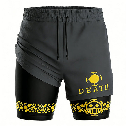 One Piece: Mesh Double-layer Shorts Streetwear Anime Summer 2026 New Y2k Casual Running Gym Workout Quick-drying Pants