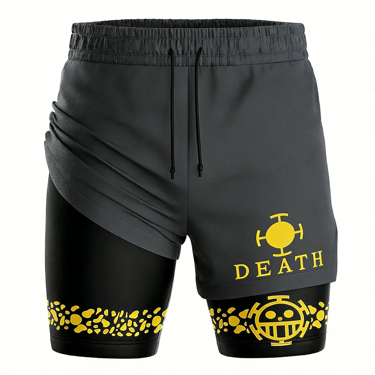 One Piece: Mesh Double-layer Shorts Streetwear Anime Summer 2026 New Y2k Casual Running Gym Workout Quick-drying Pants