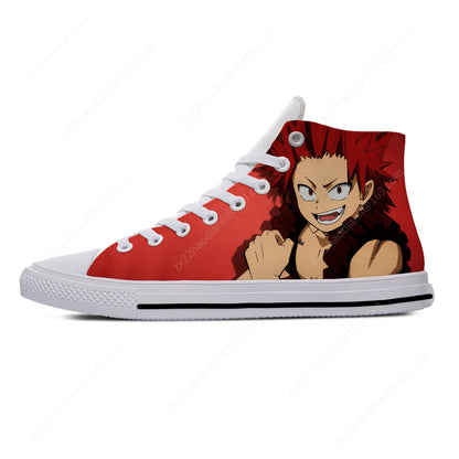 My Hero Academia : Volume 1 Kirishima Eijiro Casual Cloth Shoes High Top Lightweight Breathable 3D Print