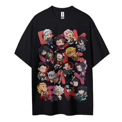 Demon Slayer Japanese Hot-blooded Anime Classic Characters Sports Casual Short-sleeved Comfortable Half-sleeved Popular Top