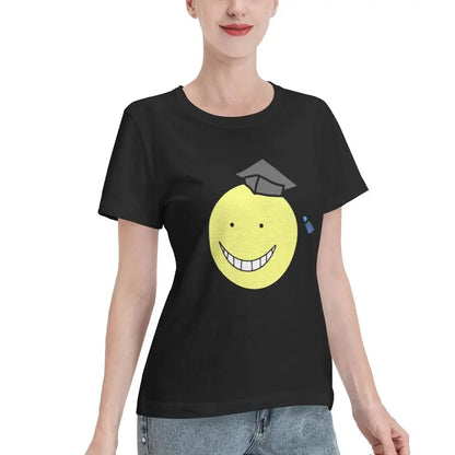 Assassination Classroom: Octopus Koro Sensei T-Shirt Women Short Sleeve T Shirts O-Neck Clothes Cotton Summer Tees Streetwear