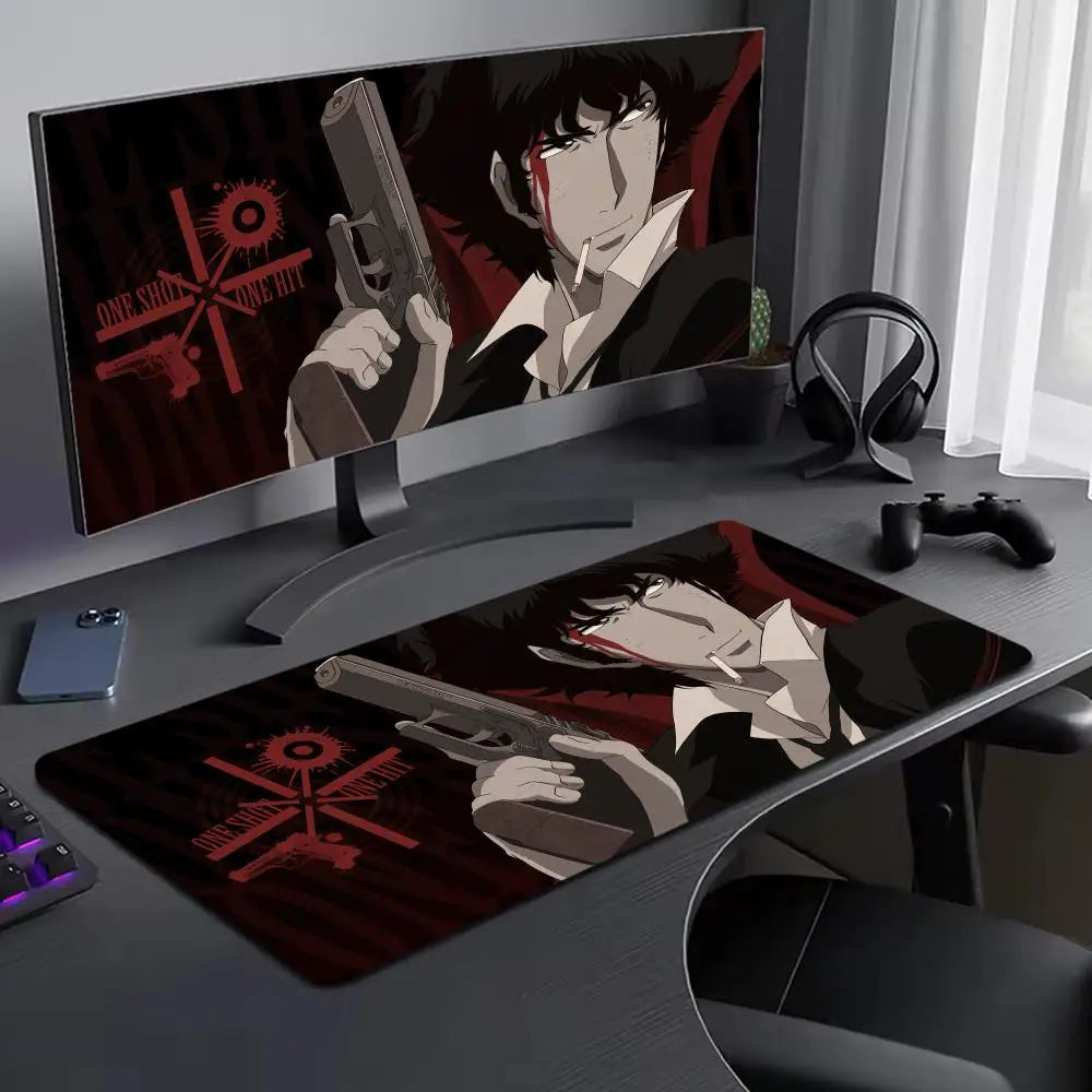 Cowboy Bebop: Mouse Pad Large Computer Mouse Pad Office Accessories XXL Pc Gamer Non-slip Deskmat Mousepad Keyboard Rubber Game