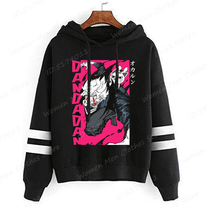 Dandadan: Okarun Hoodies Women Hooded Hoodie Funny Anime Print Sweatshirt Dandadan Graphic Casual Streetwear Hooded Pullovers
