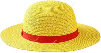 One Piece: Luffy Straw Hat Multifunctional Character Sunscreen Straw Hat Cosplay Sun Hat For Outdoor Casual