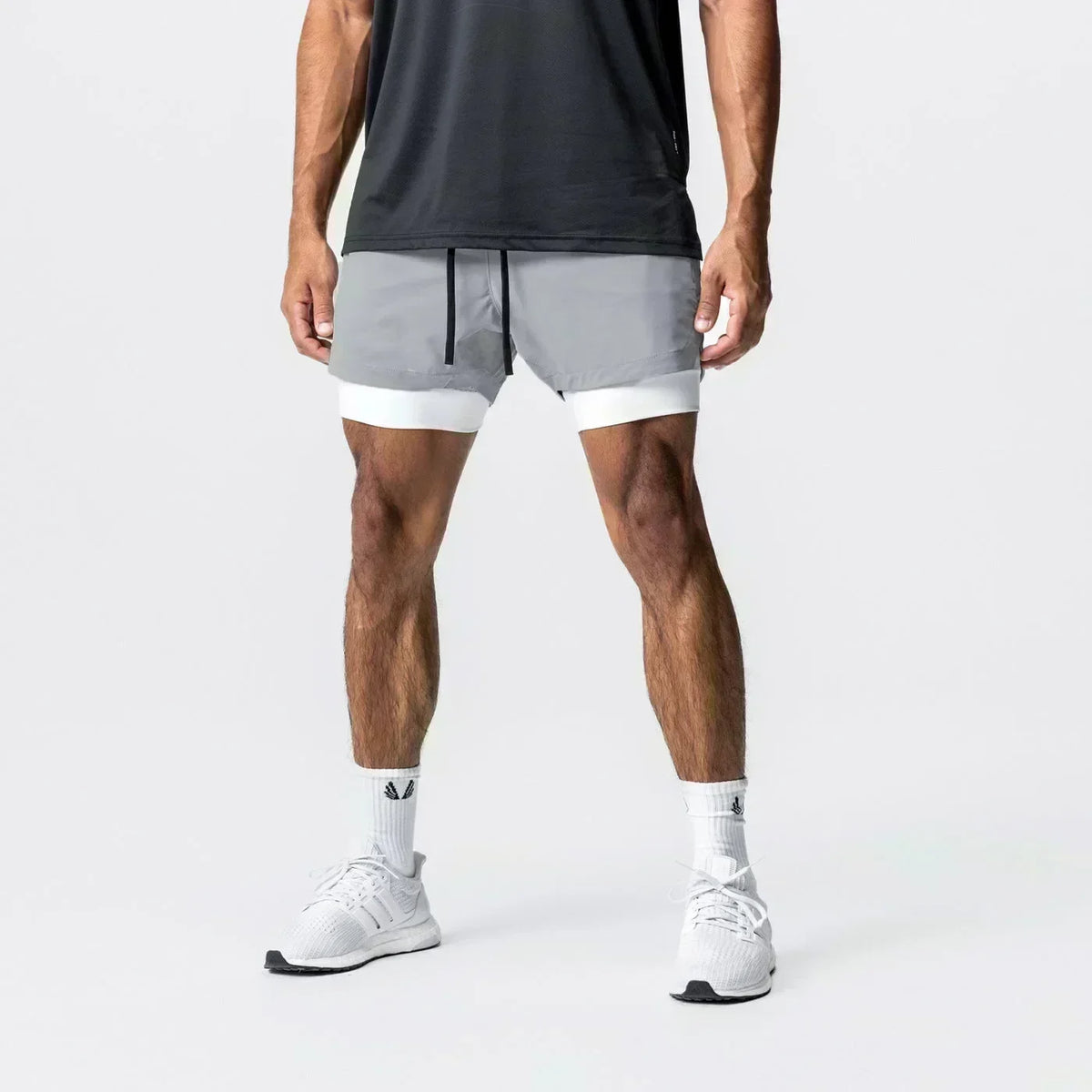 Dragon Ball Goku Anime Gym Shorts Men Double-layer 2-in-1 Sports Pants New Summer Japanese Cartoon Print Beach Pants Streetwear