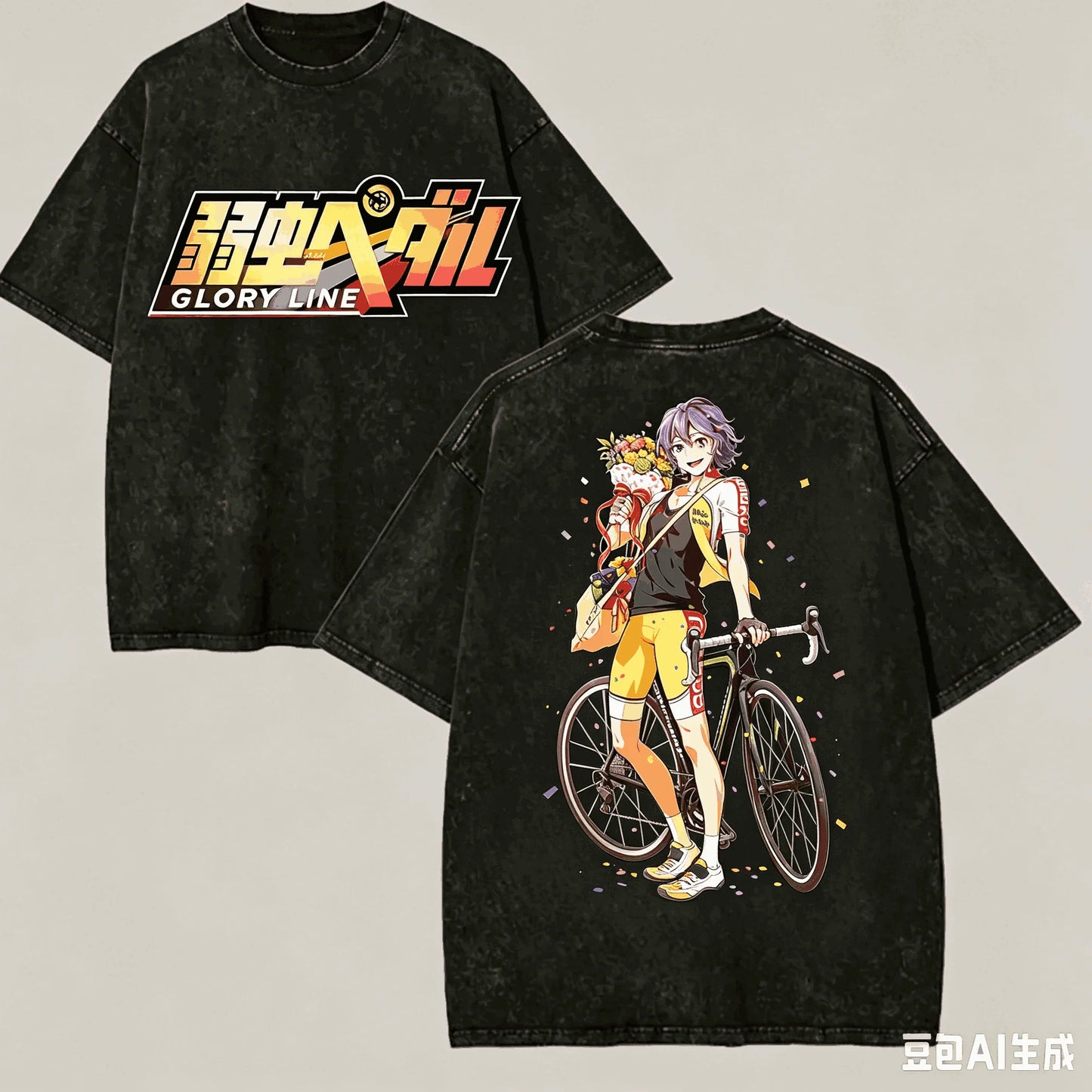 Yowamushi Pedal: Washed T-shirt Anime Lover Harajuku New Model Oversized Vintage Loose Streetwear Classic Unisex high quality tee