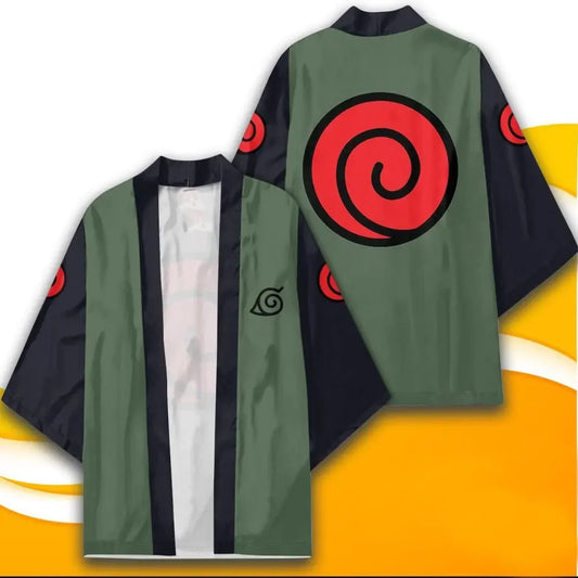 Naruto: Akatsuki Uzumaki Itachi Red Cloud Kimono Shirt Haori Yukata Printing Cosplay Robe Costume Christmas Festival Gifts