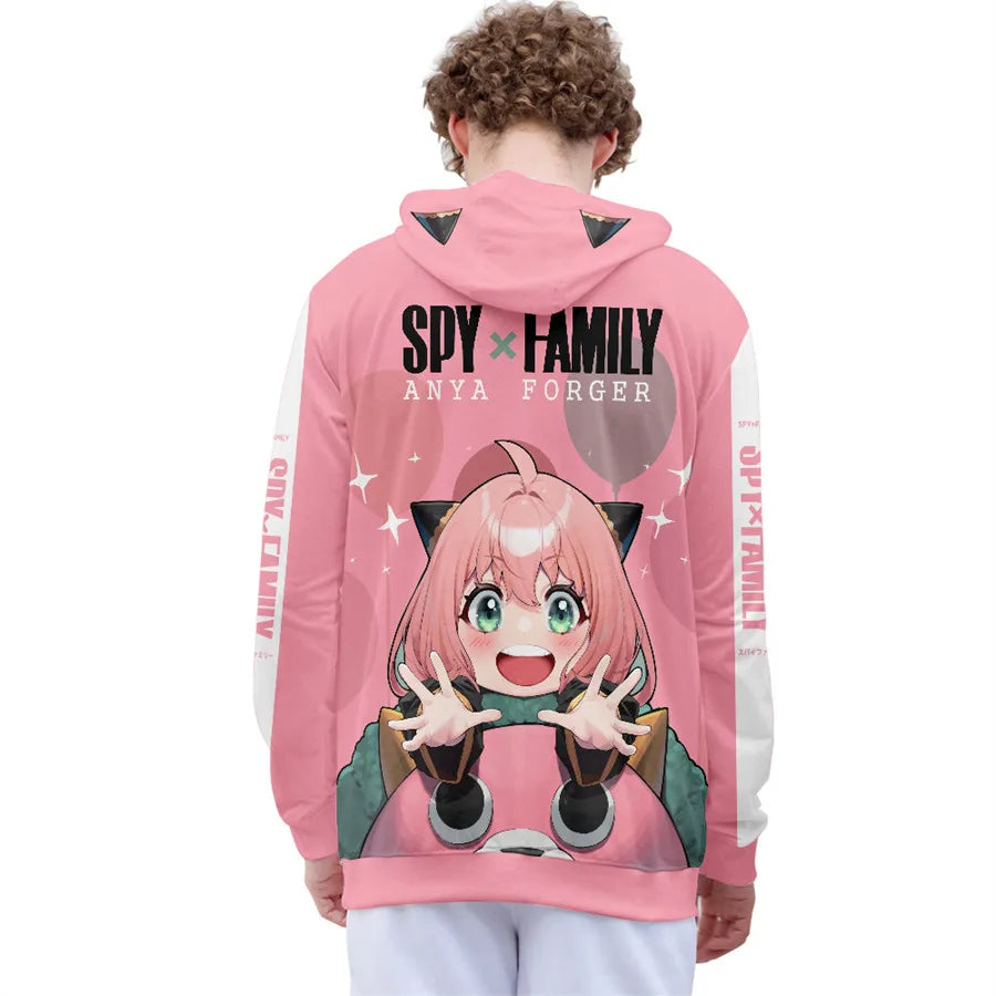 Spy X Family: D Teens Boys Tops Girls Cartoon Harajuku Hoodie Streetwear Japan Anime Spy X Family Anya Forger Cosplay Hoodies Sweatshirt