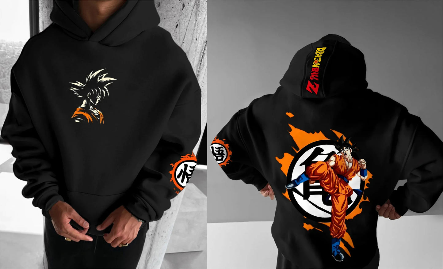 Dragon Ball: Peripheral Versatile Sweater Autumn and Winter Men's and Women's Loose Hooded Sweater