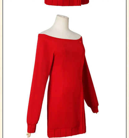Spy x Family: Yor Forger Cosplay Long Red Knitting Sweater Costume Anime Spy family Women's Wear