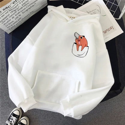 Chainsaw Man: Plus Size Sweatshirt Harajuku  Long Sleeve Pullover Casual Streetwear Clothes Tops