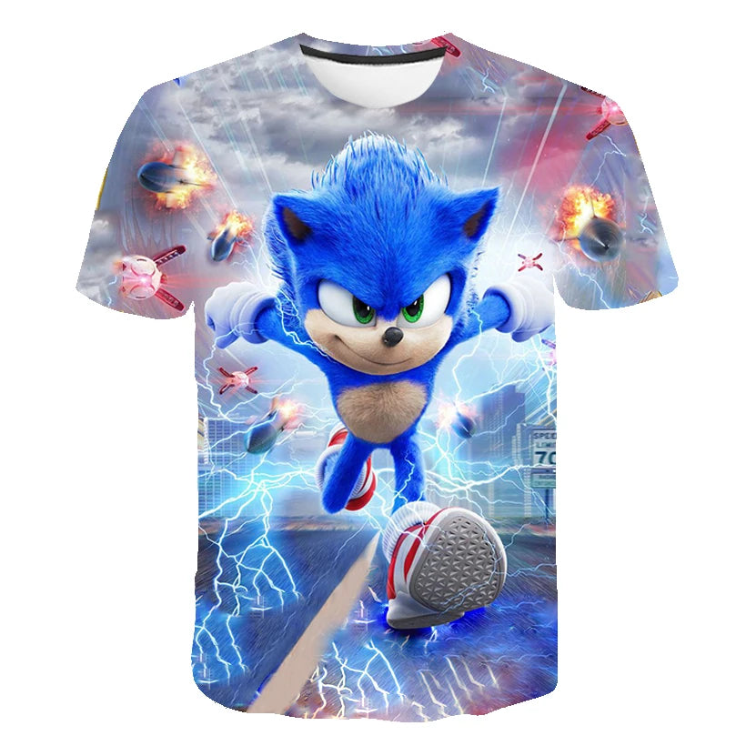 Sonic The Hedgehog: Boys Sonic T-Shirt Kids TShirts Baby Boys Casual Short Sleeves Print T-shirt For Boy Summer Children Tee Shirts Tops