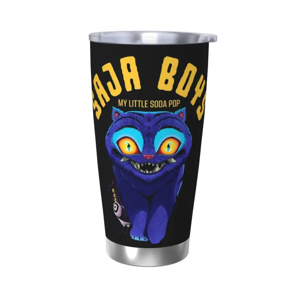 KPop Demon Hunters - Derpy  Insulated Tumbler with Lid Vacuum Thermal Mug Outdoor Travel Car Bottle Cup, 20oz