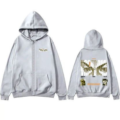 Anime Vinland Saga Miyamoto Musashi Invincible Under The Sun Zipper Hoodie Men's Women Manga Casual Oversized Zip Up Jacket Coat
