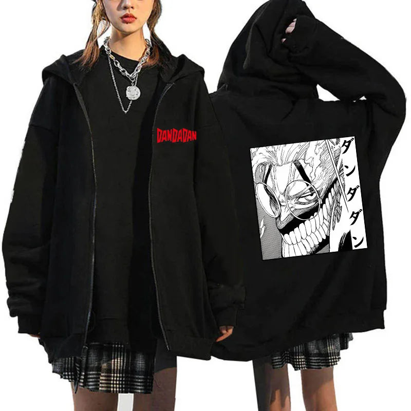 Dandadan: Okarun Zip Up Hoodies Style Youthful Manga Anime Printed Sweatshirt Design Designer Female Hoodie Zipper Funny