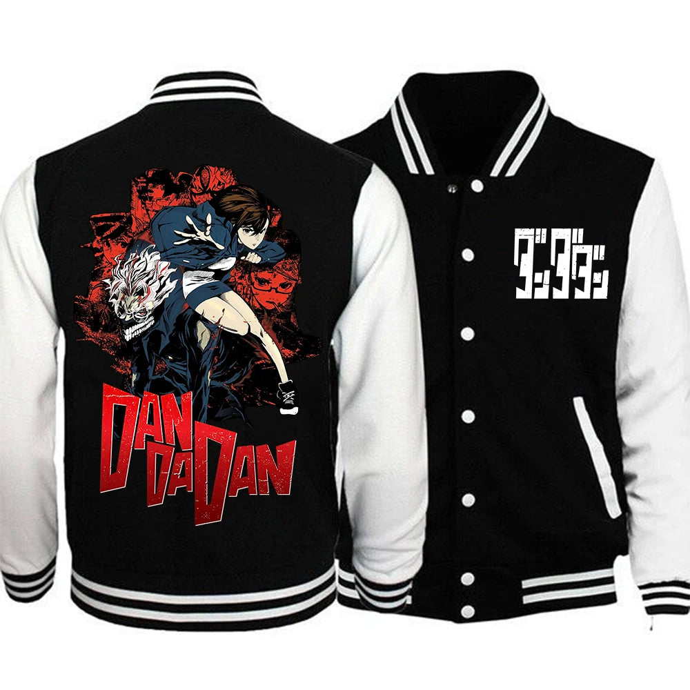 Dandadan: Hoodie Baseball Uniform Jacket Women Men Dan Da Dan Ayase Momo Baseball Jacket Hoodie Harajuku