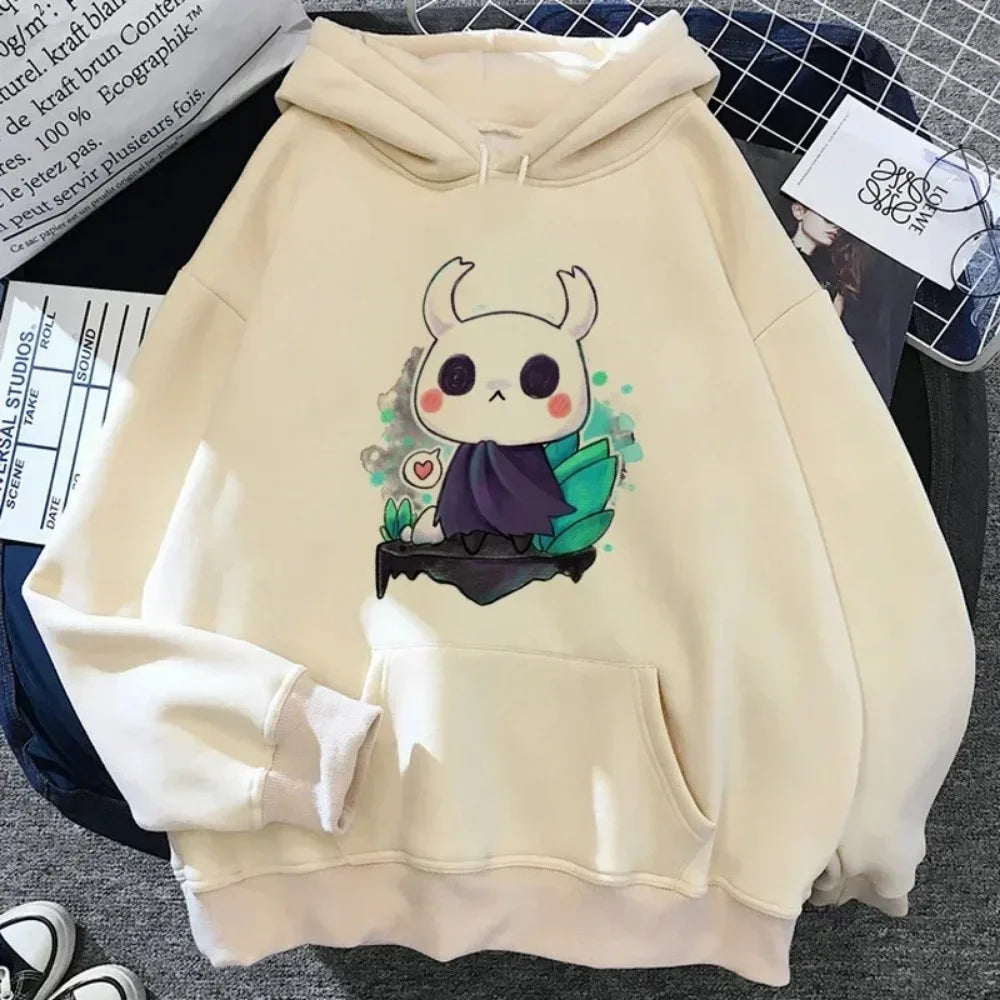 Hollow Knight: Hoodies Men Korea Ulzzang Grunge Y2k Aesthetic Fmale Autumn and Winter Pullover Hoddies Streetwear Graphic