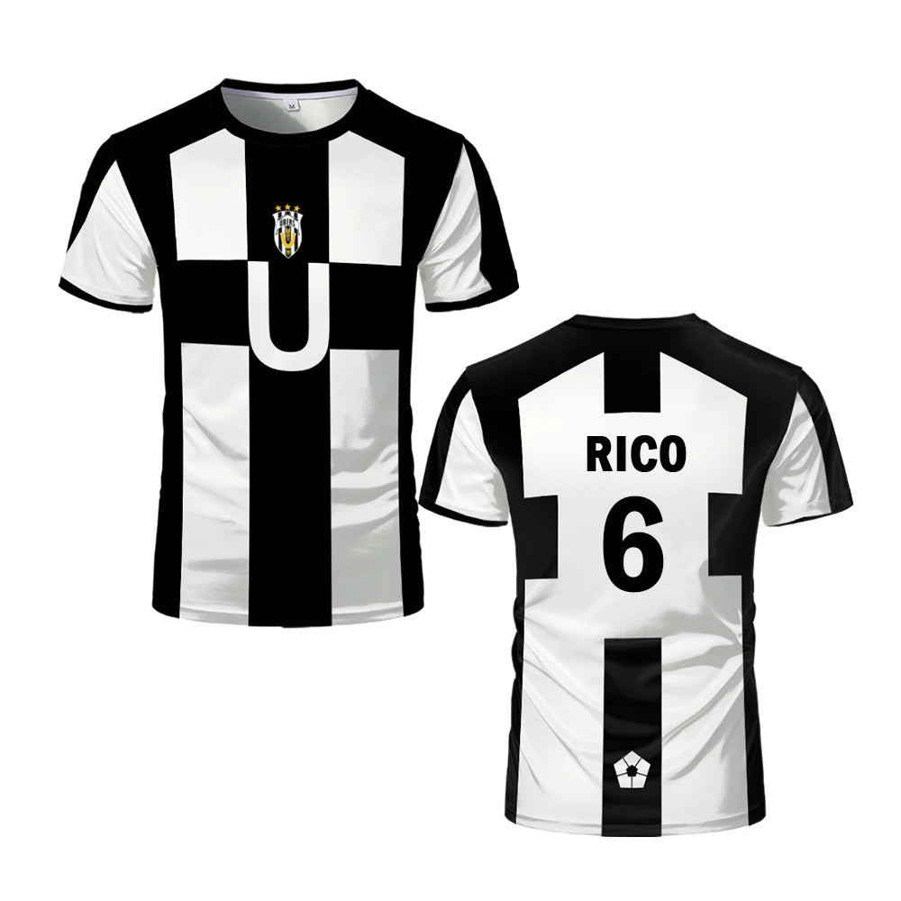 Blue Lock: Ubers Jerseys Summer Soccer T Shirts Cosplay Uniforms Barou Aiku T Shirt Unisex Street Wear Tops AIKU