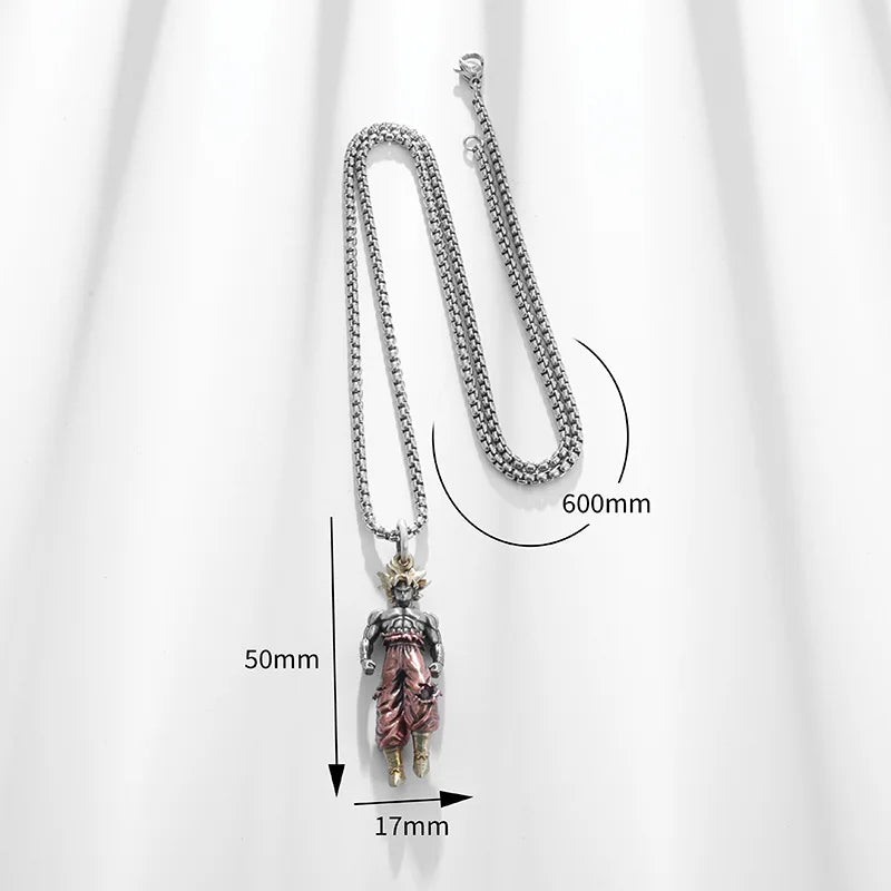 Dragon Ball Z: Super Saiyan Son Goku Alloy Electroplate Necklace Personality Jewelry Pendant Hip Hop Sweater Chain Comic