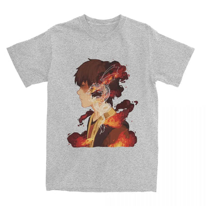 Avatar The Last Airbender: Zuko T-Shirt Men 100%Cotton Short Sleeve Round Neck Summer Tops