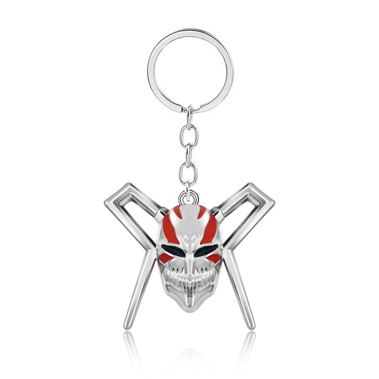 BLEACH: Thousand-Year Blood War Keychain Kurosaki Ichigo Zangetsu Double Blade Weapon Pendant Key Chain for Men Car Keyring Gift