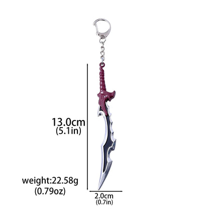 Solo Leveling: Personalized Keychain Pendant Sung Jin woo Yoo Jin ho Short Blade weapon Cosplay Props Fans Gift Jewelry