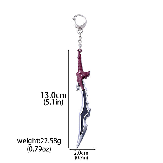 Solo Leveling: Personalized Keychain Pendant Sung Jin woo Yoo Jin ho Short Blade weapon Cosplay Props Fans Gift Jewelry