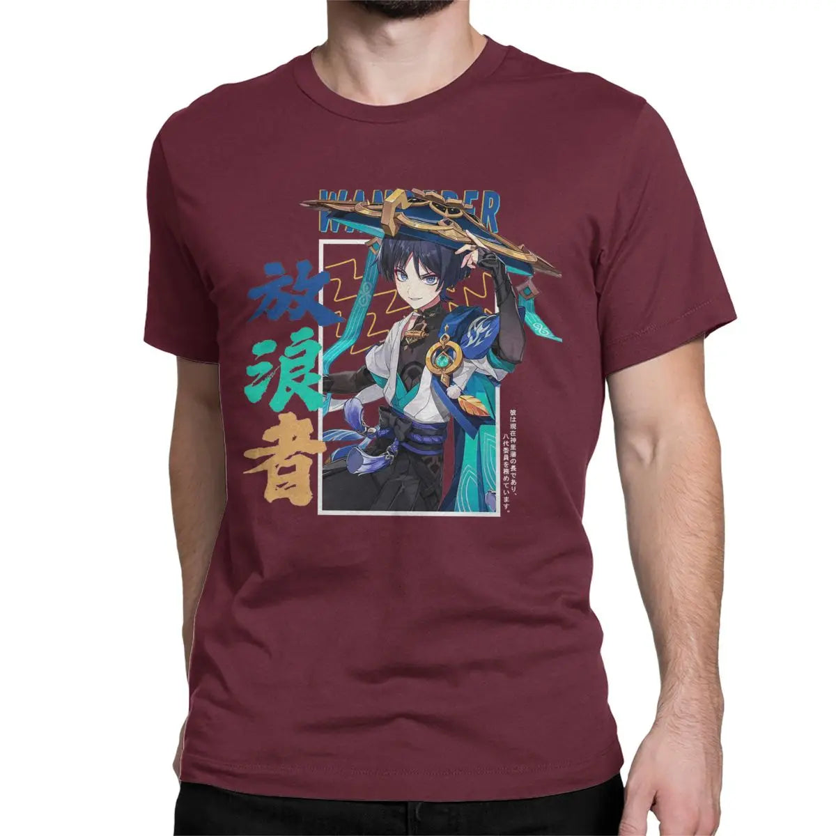 Genshin Impact: Wanderer Scaramouche for Men Women T Shirt Vintage Tee Shirt Short Sleeve T-Shirt 100% Cotton Summer Clothing