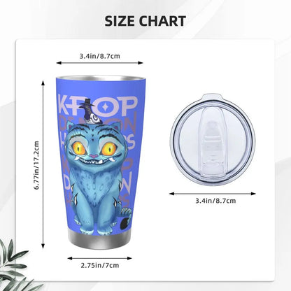 KPop Demon Hunters - Derpy  Insulated Tumbler with Lid Vacuum Thermal Mug Outdoor Travel Car Bottle Cup, 20oz