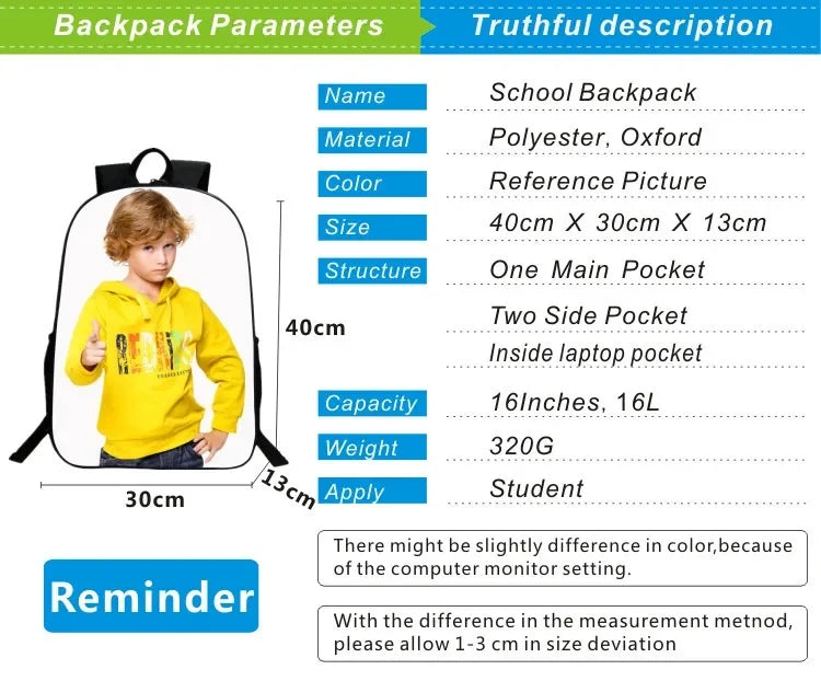 Blue Lock: Isagi Yoichi Backpack Shoulder Bag Pencil Case 3Pcs Set Waterproof Boys Girls Students School Bags Child Bookbag