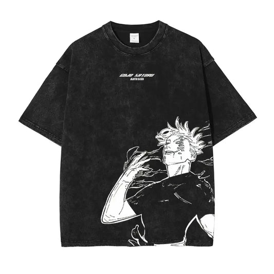 Jujutsu Kaisen: T Shirts Vintage Washed CHOSO T-shirt Oversize Short Sleeve Fushiguro Toji Gojo Saturo Itadori